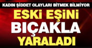 Tartıştığı eski eşini bıçakla yaraladı