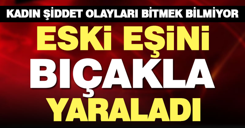 Tartıştığı eski eşini bıçakla yaraladı