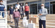LGS öncesi maske ve dezenfektan gönderildi