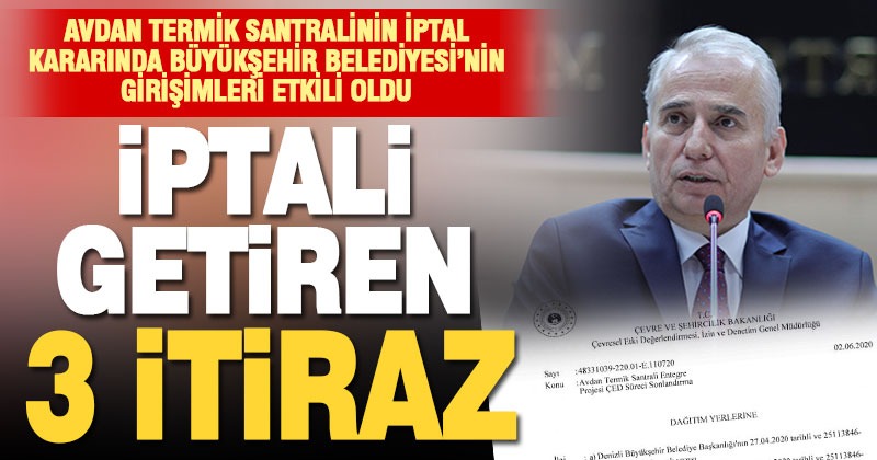 Denizli Büyükşehir Belediyesi’nden Avdan’daki termik santralin iptali ile ilgili açıklama