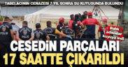 7 yıl sonra kuyuda bulunan tabelacının cenazesi 17 saatte çıkarıldı