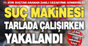Kale’de suç makinesi tarlada çalışırken yakalandı