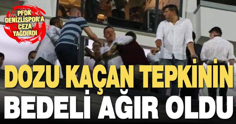 Denizlispor’un başkanı ve yöneticisine hak mahrumiyeti ile toplamda 135 bin lira ceza geldi