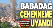 Babadağ’da sabah saatlerinde çıkan yangında 3 ev kül oldu