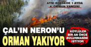 Çal’da aynı bölgede 1 ayda 4. orman yangını