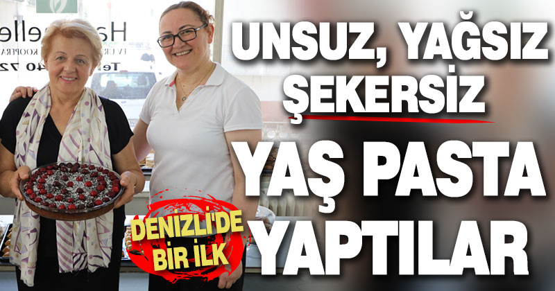 Unsuz, şekersiz, yağsız yaş pasta yaptılar