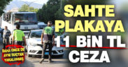 Sahte plakayla yakalanan kamyon sürücüsüne 11 bin TL ceza kesildi