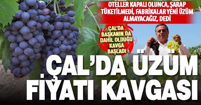 Çal’da üzüm fiyatı kavgası yaşanıyor