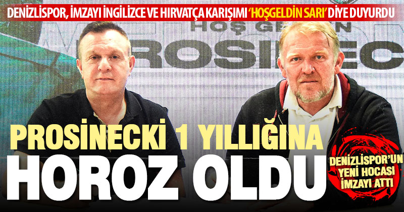 Denizlispor Robert Prosinecki ile 1 yıllık sözleşme imzaladı