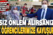 Öğretmenler maske dağıttı, vatandaşları uyardı
