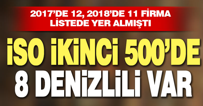 İSO ikinci 500’e 8 Denizli firması girdi