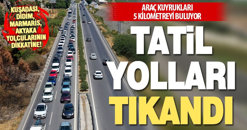 Denizli’ye yakın tatil beldelerine ulaşımda trafik yoğunluğu var