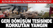 Kağıt geri dönüşüm tesisinde yangın