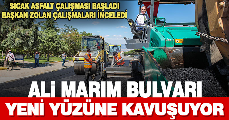 Ali Marım Bulvarı’nda sıcak asfalt çalışması başladı