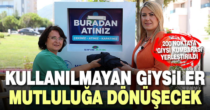 Merkezefendi’de 200 noktaya giysi kumbarası yerleştirildi