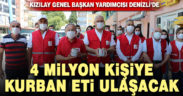 Kızılay 4 milyon kişiye kurban eti yardımında bulunacak