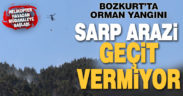 Bozkurt’ta orman yangını, sarp arazi geçit vermiyor