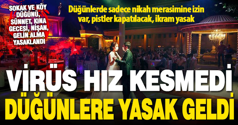 Denizli Valiliği’ne genelge ulaştı: Düğünlere kısıtlama getirildi