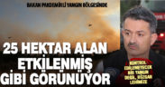 Bakan Pakdemirli, Denizli’deki orman yangınında incelemelerde bulundu