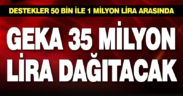 GEKA teklif çağrısına çıktı, 35 milyon lira dağıtılacak