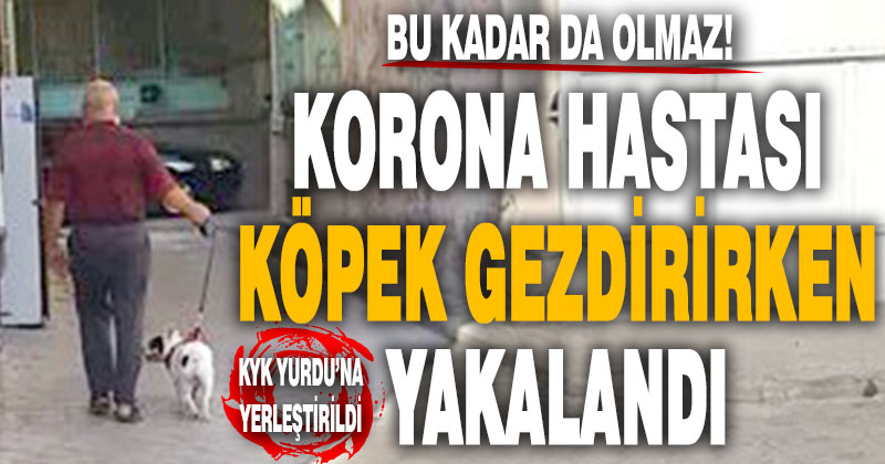 Korona hastası köpeği gezdirirken yakalandı, KYK yurduna yerleştirildi