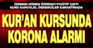 Kur’an kursunda korona paniği