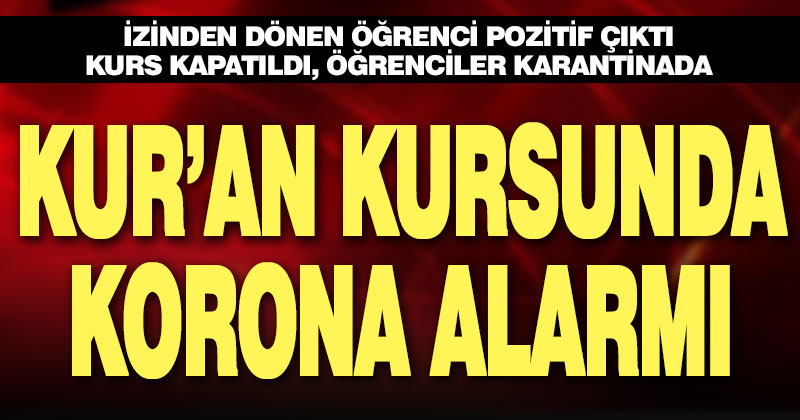 Kur’an kursunda korona paniği