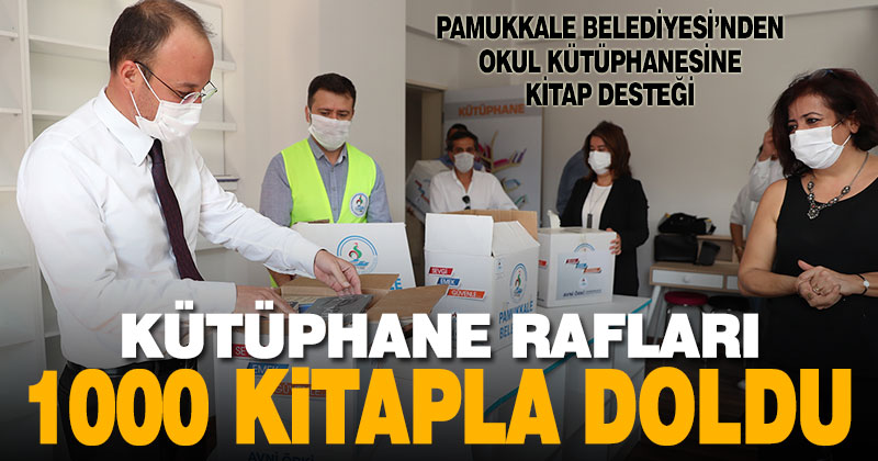 Pamukkale Belediyesi’nden Zümrütevler Ortaokulu’na kitap desteği
