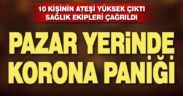 Pazar yerinde korona paniği