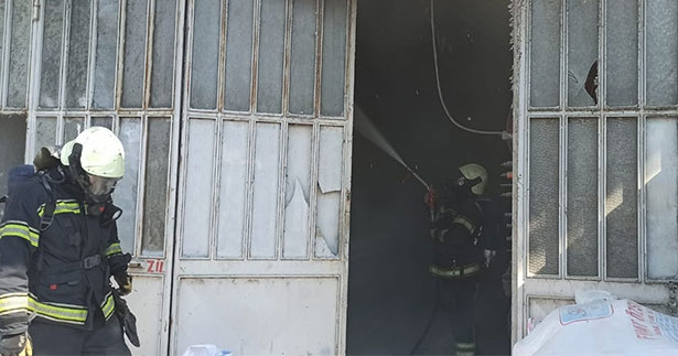 Dokuma atölyesinde yangın