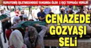 Kuruyemiş işletmesinde çıkan yangında ölen 2 işçi toprağa verildi