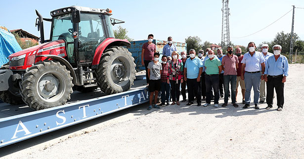 Merkezefendi’den Aşağışamlı’ya kantar hizmeti