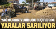 İlçelerde yağmurun yarattığı olumsuzluk gideriliyor