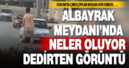 Yolda çırılçıplak koşan kişi şaşkınlık yarattı