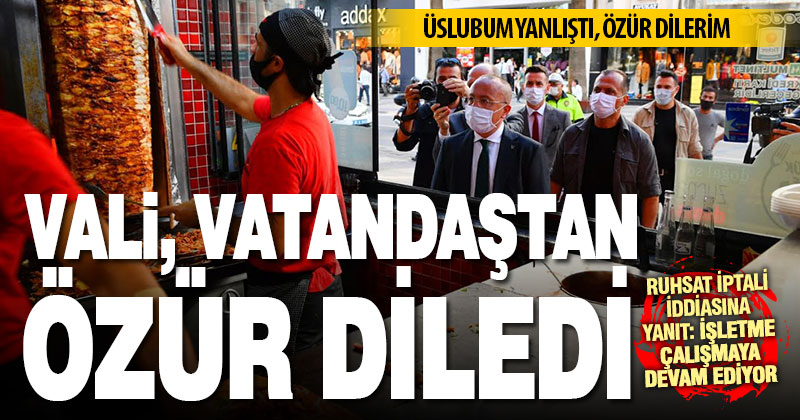 Denizli Valisinden vatandaşa üslup özrü