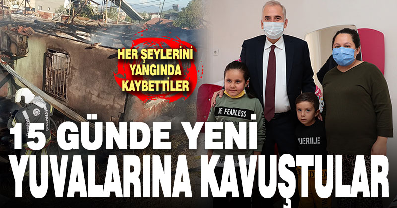 Evleri yangında kül olan ailenin imdadına Başkan Zolan yetişti