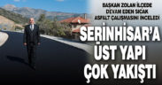 Başkan Zolan Serinhisar’da devam eden sıcak asfalt çalışmasını inceledi