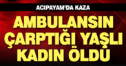 Acıpayam’da ambulansın çarptığı yaşlı kadın hayatını kaybetti