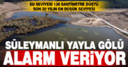 Süleymanlı Yayla Gölü’nde su seviyesi düştü