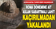 Roma dönemine ait tarihi eseri kaçırmaya çalışan 3 şahıs yakalandı