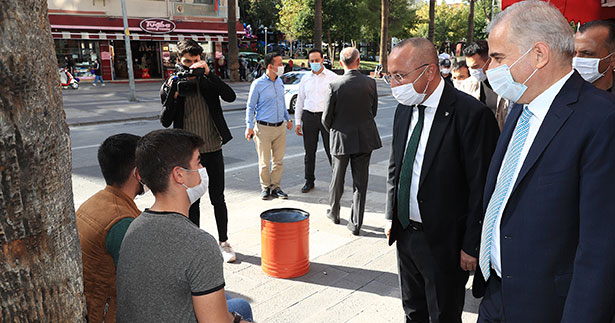 Vali ve başkandan koronavirüs denetimi