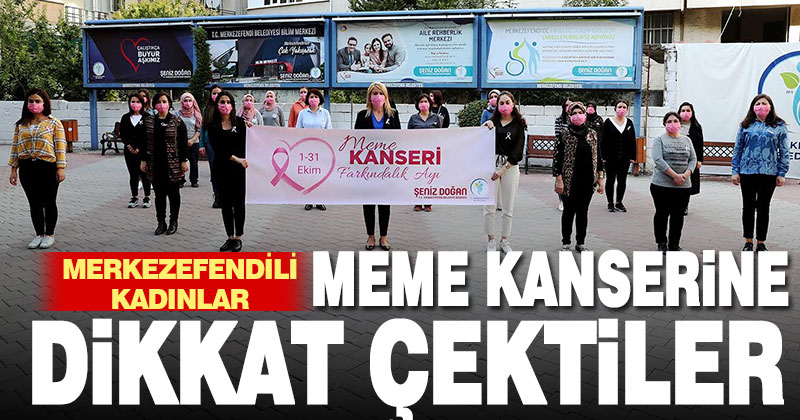 Merkezefendi’de meme kanserine pembe renkle dikkat çekiliyor