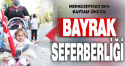 Merkezefendi vatandaşa bayrak dağıttı