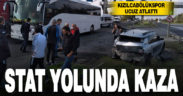 Stat yolunda kaza. Kızılcabölükspor kafilesi ucuz atlattı
