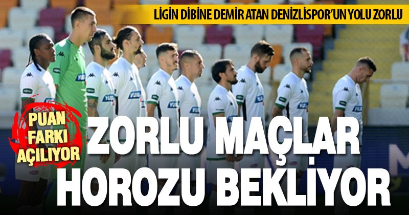 Yukatel Denizlispor’da kötü gidiş sürüyor, zor maçlar geliyor