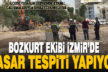 Bozkurt Belediyesi ekipleri, İzmir’de deprem hasar tespiti yapıyor