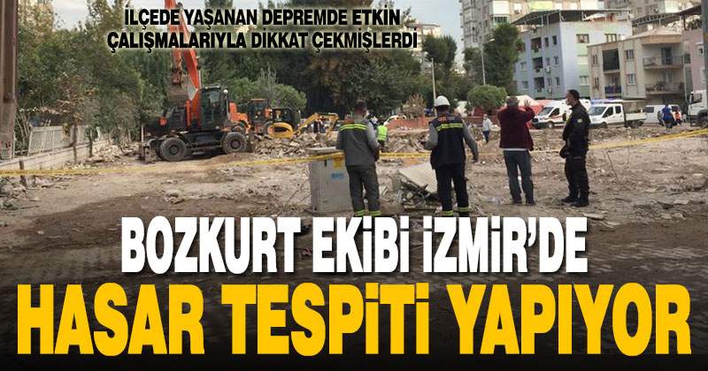 Bozkurt Belediyesi ekipleri, İzmir’de deprem hasar tespiti yapıyor