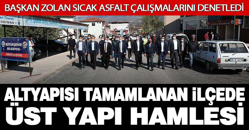 Beyağaç sıcak asfalta kavuşuyor