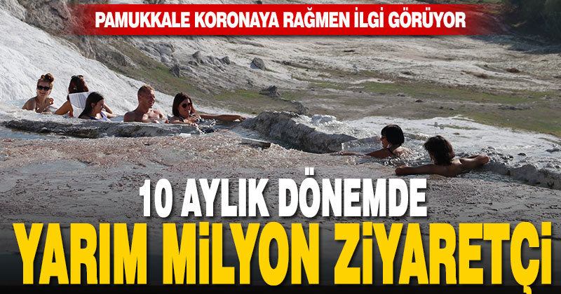 Pamukkale koronaya rağmen ilgi görüyor