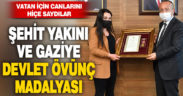 Şehit yakını ve gaziye Devlet Övünç Madalyası